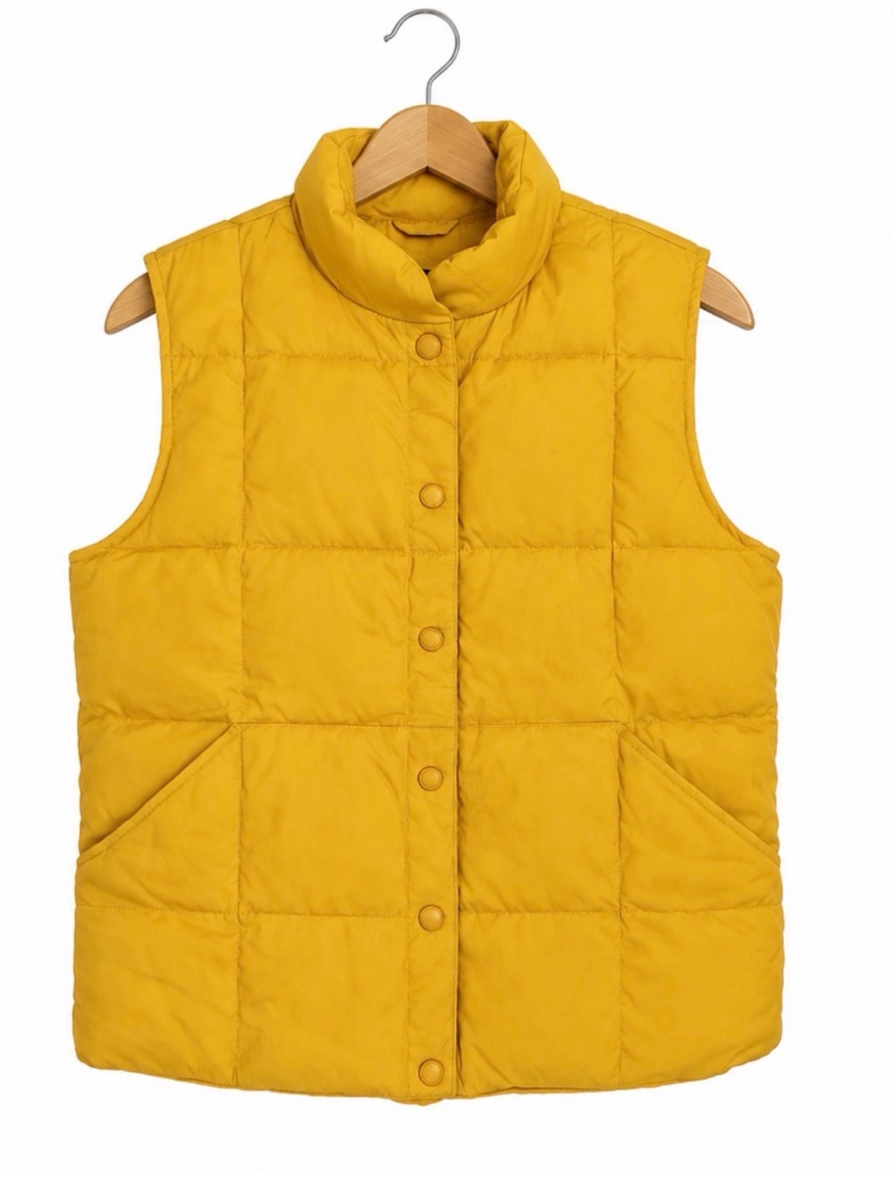 Lands' End Women's Quilted Puffer Vest - Yellow